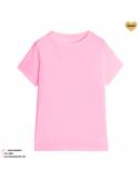 Pink short-sleeve pima cotton T-shirt