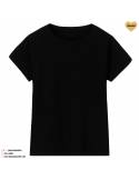 Black short-sleeve pima cotton T-shirt