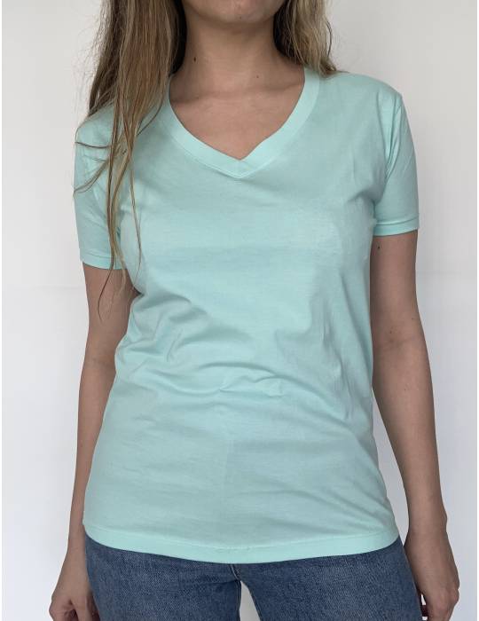 Light green short-sleeve pima cotton T-shirt