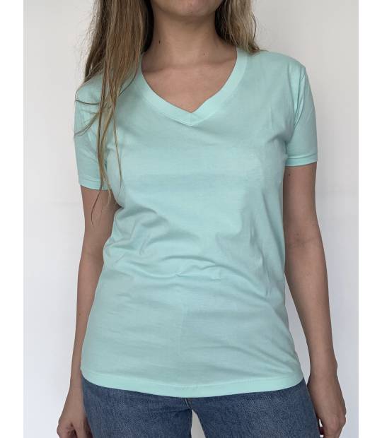 Light green short-sleeve pima cotton T-shirt