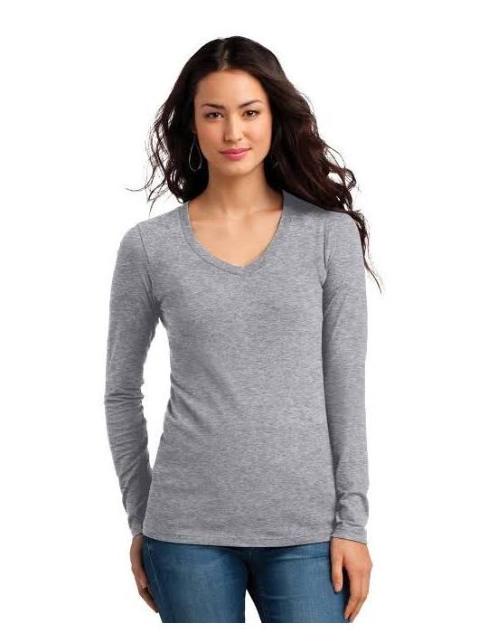 Long sleeve pima cotton T-shirt Gray